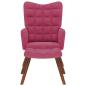 Preview: Relaxsessel mit Hocker Weinrot Samt