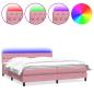 Preview: Boxspringbett mit Matratze Rosa 180x210 cm Samt