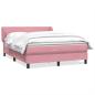 Preview: ARDEBO.de - Boxspringbett mit Matratze Rosa 160x220 cm Samt