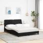 Preview: Bett mit Matratze Schwarz 140x190 cm Stoff