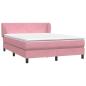 Preview: Boxspringbett mit Matratze Rosa 160x210 cm Samt