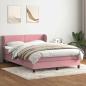Preview: Boxspringbett mit Matratze Rosa 160x210 cm Samt