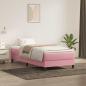 Preview: ARDEBO.de - Boxspringbett mit Matratze Rosa 90x210 cm Samt