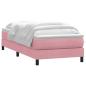 Preview: Boxspringbett mit Matratze Rosa 90x210 cm Samt