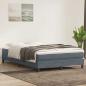 Preview: ARDEBO.de - Boxspringbett mit Matratze Dunkelgrau 140x210 cm Samt