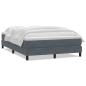 Preview: Boxspringbett mit Matratze Dunkelgrau 140x210 cm Samt