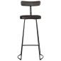 Preview: Barhocker 2 Stk. Schwarz 49x43x103 cm Mango Massivholz