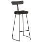 Preview: Barhocker 2 Stk. Schwarz 49x43x103 cm Mango Massivholz