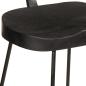 Preview: Barhocker 2 Stk. Schwarz 49x43x103 cm Mango Massivholz