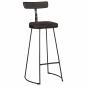 Preview: Barhocker 2 Stk. Schwarz 49x43x103 cm Mango Massivholz