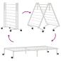 Preview: Bettgestell ohne Matratze Klappbar Weiß 107x203 cm Stahl
