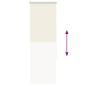 Preview: Verdunkelungsrollo Cremeweiß 45x150cm Stoffbreite 40,7 cm