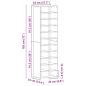 Preview: Schuhschrank Schwarz Eichen-Optik 54x34x183 cm Holzwerkstoff