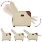 Preview: Relaxsessel mit Aufstehhilfe Elektrisch Creme Stoff