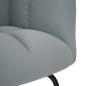 Preview: Schaukelsessel mit Hocker Hellgrau Stoff