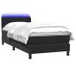 Preview: Boxspringbett mit Matratze Schwarz 80x220 cm Samt
