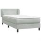 Preview: Boxspringbett mit Matratze Hellgrau 80x210 cm Samt