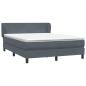 Preview: Boxspringbett mit Matratze Dunkelgrau 140x210 cm Samt