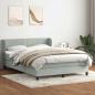 Preview: Boxspringbett mit Matratze Hellgrau 160x210 cm Samt