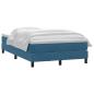 Preview: Boxspringbett mit Matratze Dunkelblau 120x210 cm Samt
