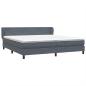 Preview: Boxspringbett mit Matratzen Dunkelgrau 180x220 cm Samt