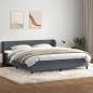 Preview: Boxspringbett mit Matratzen Dunkelgrau 180x220 cm Samt