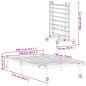 Preview: Bettgestell ohne Matratze Klappbar Schwarz 100x190 cm Stahl