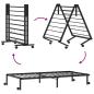 Preview: Bettgestell ohne Matratze Klappbar Schwarz 107x203 cm Stahl