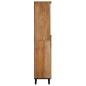 Preview: Badschrank Braun 38x33x160 cm Massivholz Mango
