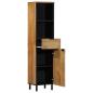 Preview: Badschrank Braun 38x33x160 cm Massivholz Mango