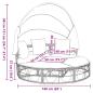 Preview: Outdoor-Loungebett mit Dach und Kissen Poly Rattan