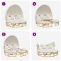 Preview: Outdoor-Loungebett mit Dach und Kissen Poly Rattan