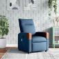 Preview: ARDEBO.de - Massagesessel Blau Stoff