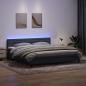 Preview: ARDEBO.de - Boxspringbett mit Matratze Dunkelgrau 180x210 cm Samt
