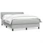 Preview: ARDEBO.de - Boxspringbett mit Matratze Hellgrau 140x210 cm Samt