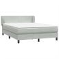Preview: Boxspringbett mit Matratze Hellgrau 140x210 cm Samt
