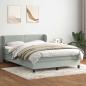 Preview: Boxspringbett mit Matratze Hellgrau 140x210 cm Samt
