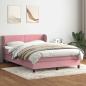 Preview: Boxspringbett mit Matratze Rosa 140x210 cm Samt