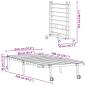 Preview: Bettgestell ohne Matratze Klappbar Schwarz 90x200 cm Stahl