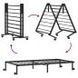 Preview: Bettgestell ohne Matratze Klappbar Schwarz 90x200 cm Stahl