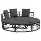 Preview: Outdoor-Loungebett ohne Dach Schwarz Poly Rattan