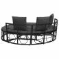 Preview: Outdoor-Loungebett ohne Dach Schwarz Poly Rattan