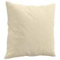 Preview: 2-Sitzer-Sofa mit Zierkissen Creme 140 cm Stoff