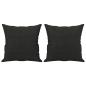Preview: 2-Sitzer-Sofa mit Zierkissen Schwarz 140 cm Stoff