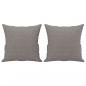 Preview: 3-tlg. Sofagarnitur mit Kissen Taupe Stoff