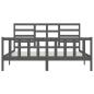 Preview: Massivholzbett Grau Kiefer 200x200 cm