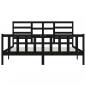 Preview: Massivholzbett Schwarz Kiefer 200x200 cm