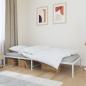 Preview: ARDEBO.de - Bettgestell Metall Weiß 90x200 cm