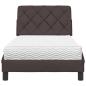 Preview: Bett mit Matratze Dunkelbraun 90x200 cm Stoff
