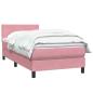 Preview: Boxspringbett mit Matratze Rosa 90x210 cm Samt